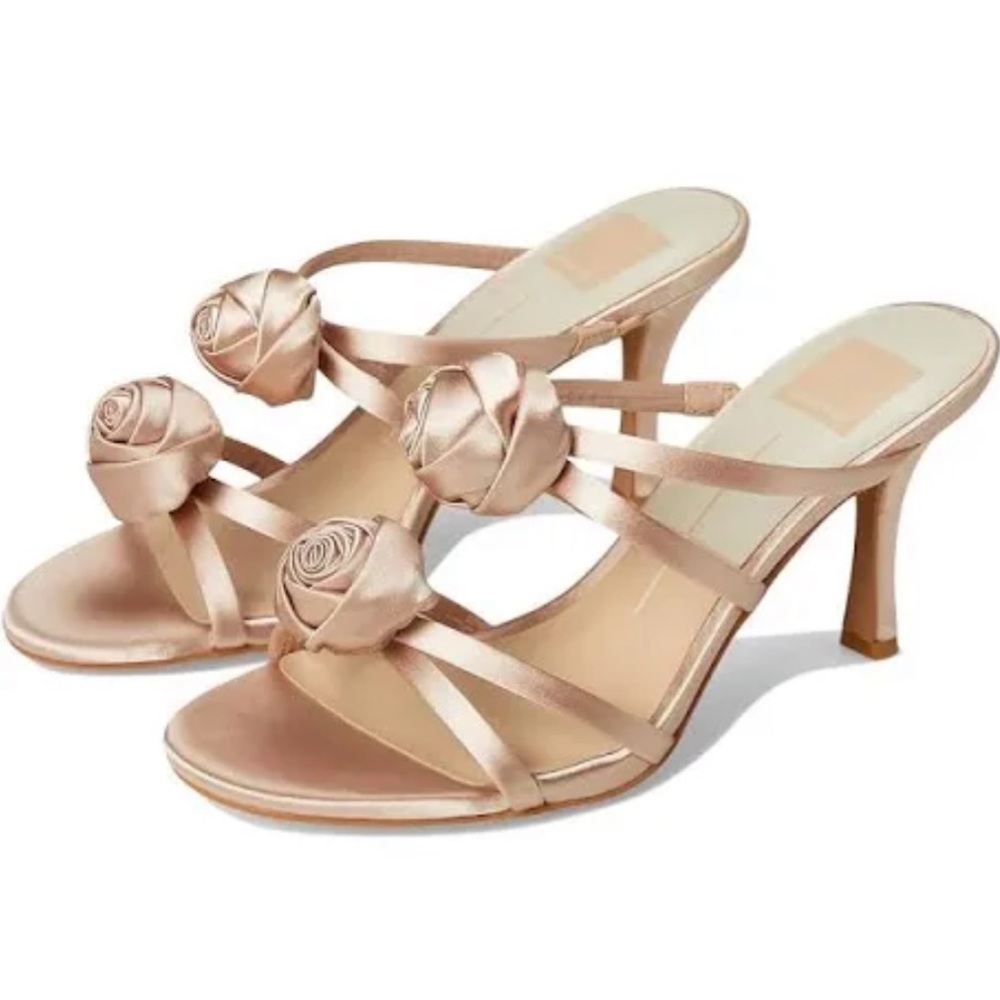 Dolce Vita Metallic Rose Strappy Heels